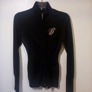 Guess sweater Jacket with g charm Sz M